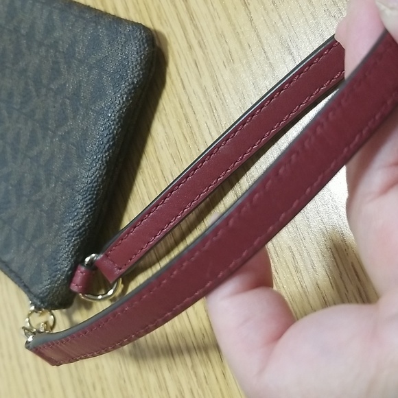 Michael Kors Signature Wristlet In Brown - Picture 6 of 10
